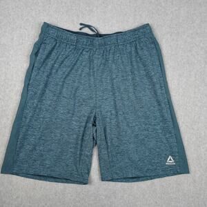 Reebok Mens Large Teal color Athletic Shorts Drawstring Pocket